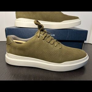 Cole Haan GrandPrø Rally Laser Cut Sneakers Shoes Dark Green Mens 10.5M